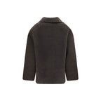 Loulou De Saison Brown Wool Oves Aries Full-Length Jacket Loulou De Saison