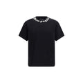 Black Cotton T-Shirt by Palm Angels, casual streetwear top with relaxed fit and minimal design, shown on a plain background.