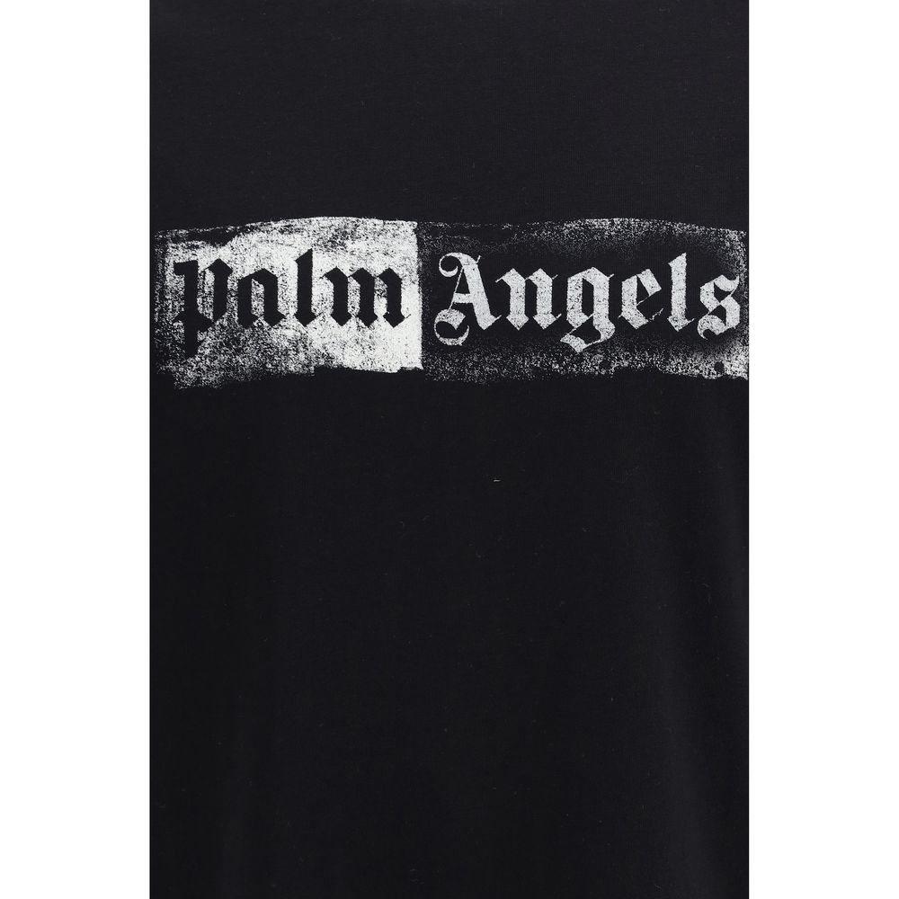 Palm Angels Black Cotton T-Shirt Palm Angels