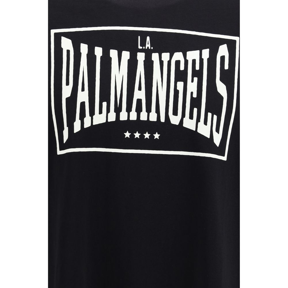 Palm Angels Black Cotton T-Shirt Palm Angels