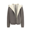 Rick Owens Gray Wool Oves Aries Hoodie Rick Owens
