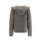 Rick Owens Gray Wool Oves Aries Hoodie Rick Owens