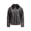 Loulou De Saison Brown Calf Leather Bos Taurus Bomber Loulou De Saison