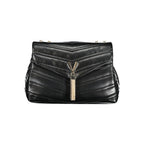 Mario Valentino Nero Polyurethane Women's Bag with Chain Shoulder Strap Mario Valentino