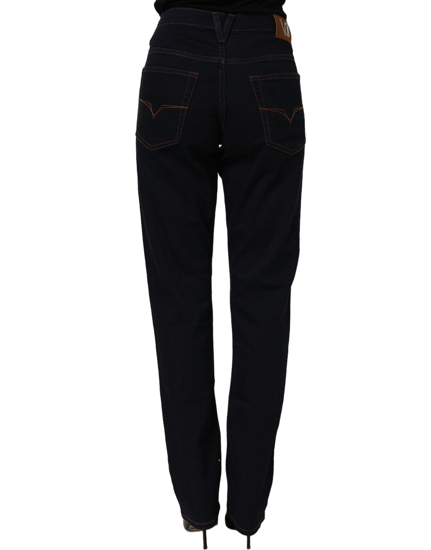 Versace Jeans Couture Blue High Waist Skinny Denim Trouser Jeans Versace Jeans Couture
