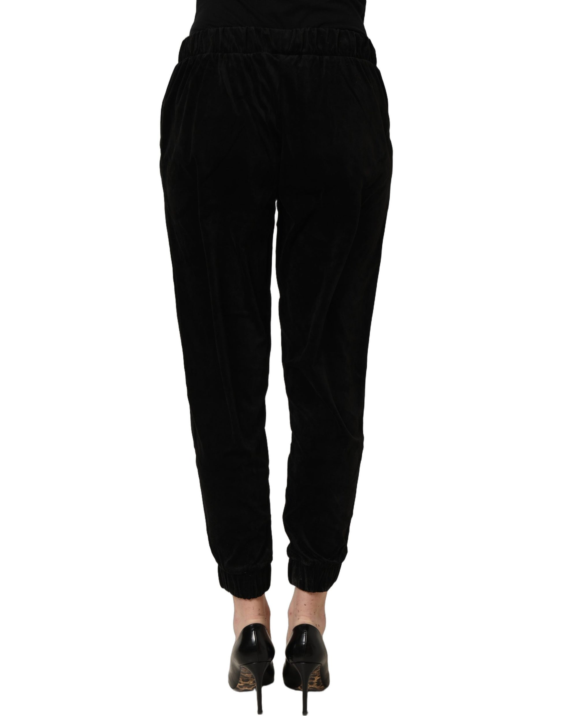 Juicy Couture Dark Gray Mid Waist Tapered Cropped Trouser Pants Juicy Couture