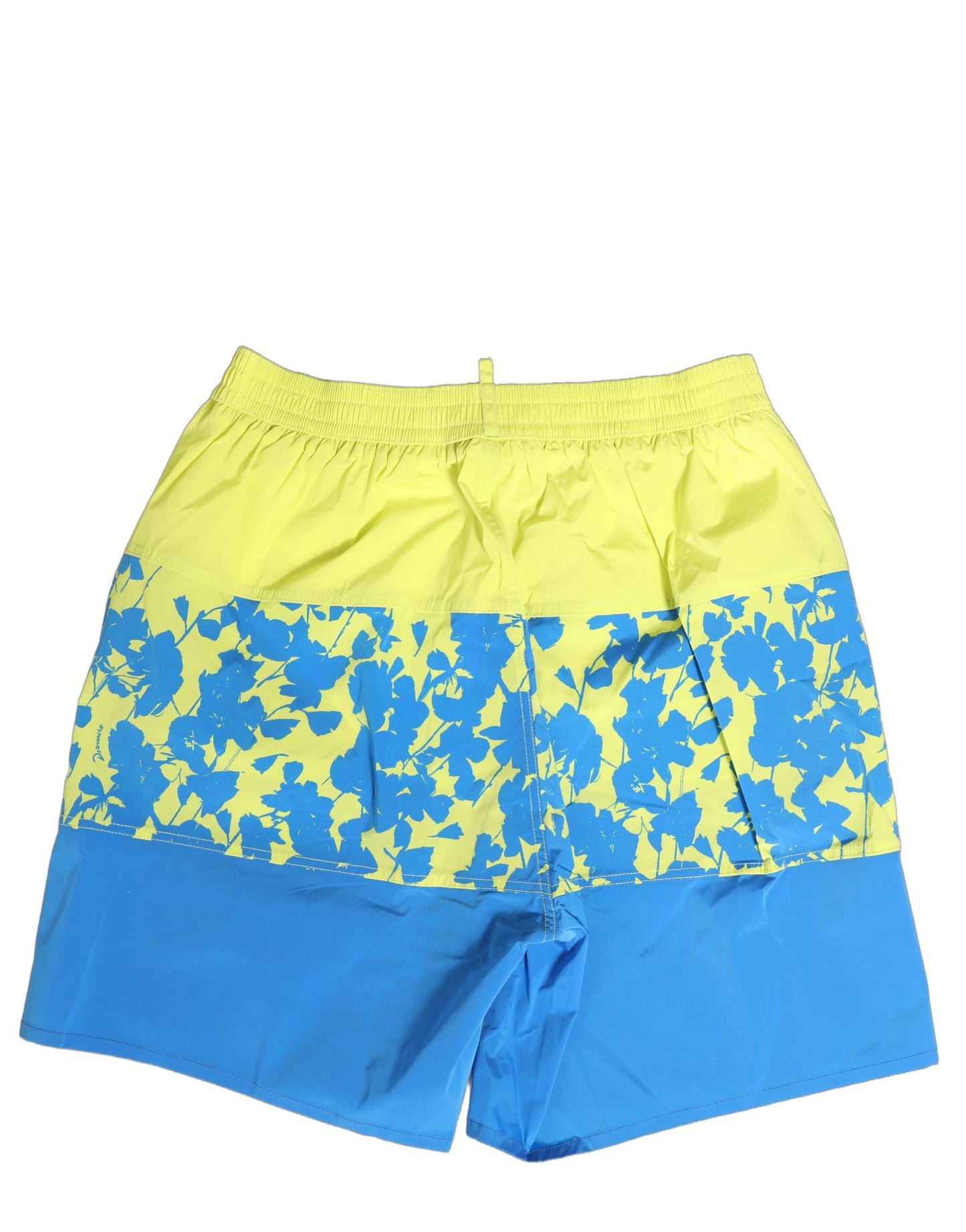 Dsquared² Blue Yellow Floral Boxer Shorts Beachwear Swimwear Dsquared²