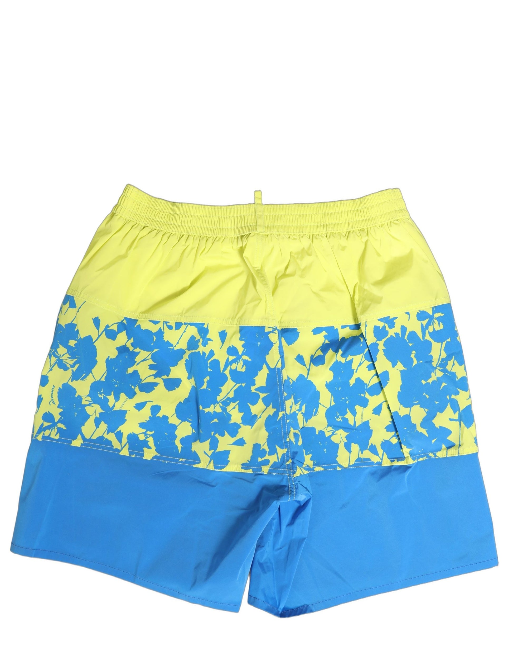 Dsquared² Blue Yellow Floral Boxer Shorts Beachwear Swimwear Dsquared²