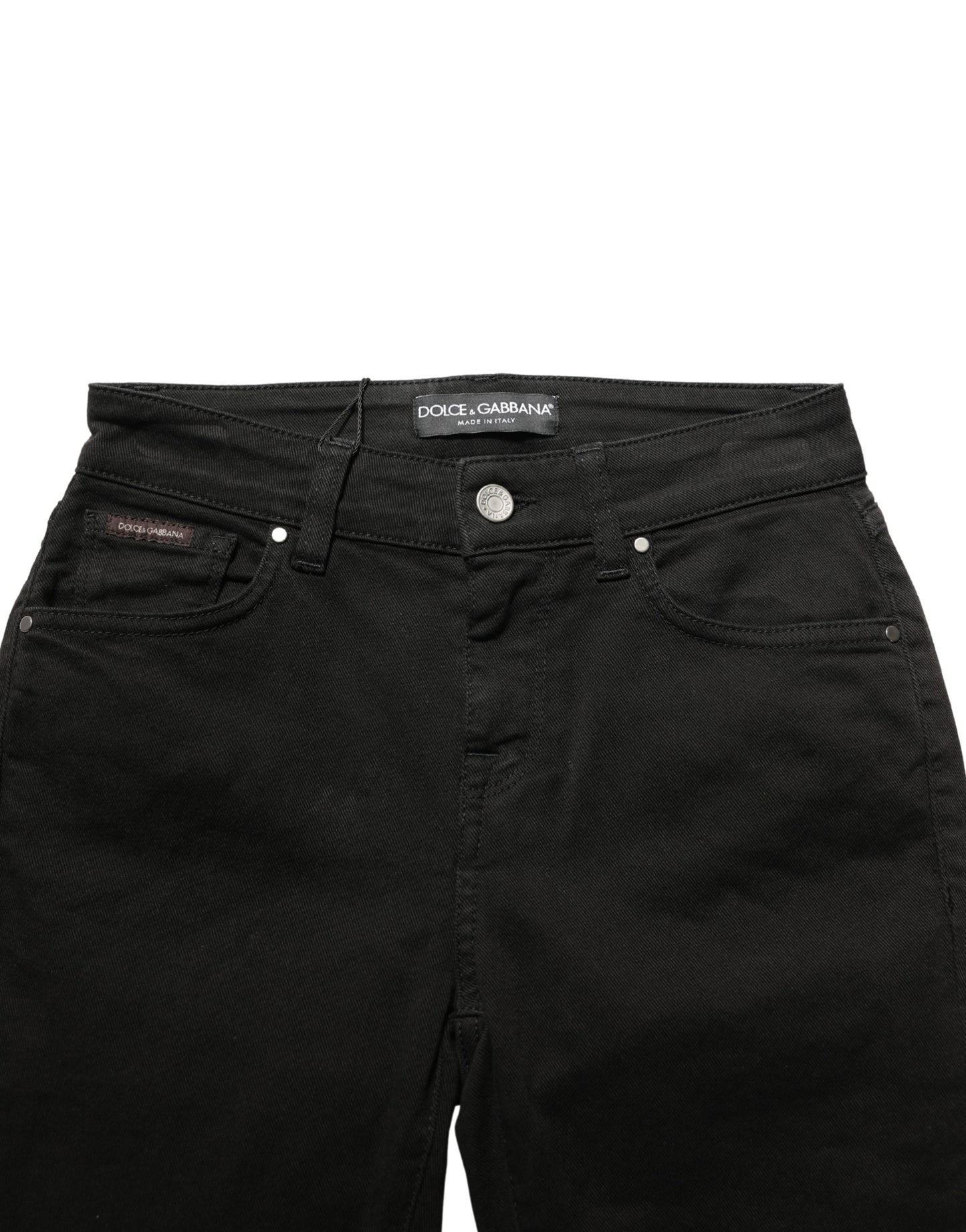 Dolce & Gabbana Black Cotton Stretch Skinny Denim Jeans Dolce & Gabbana