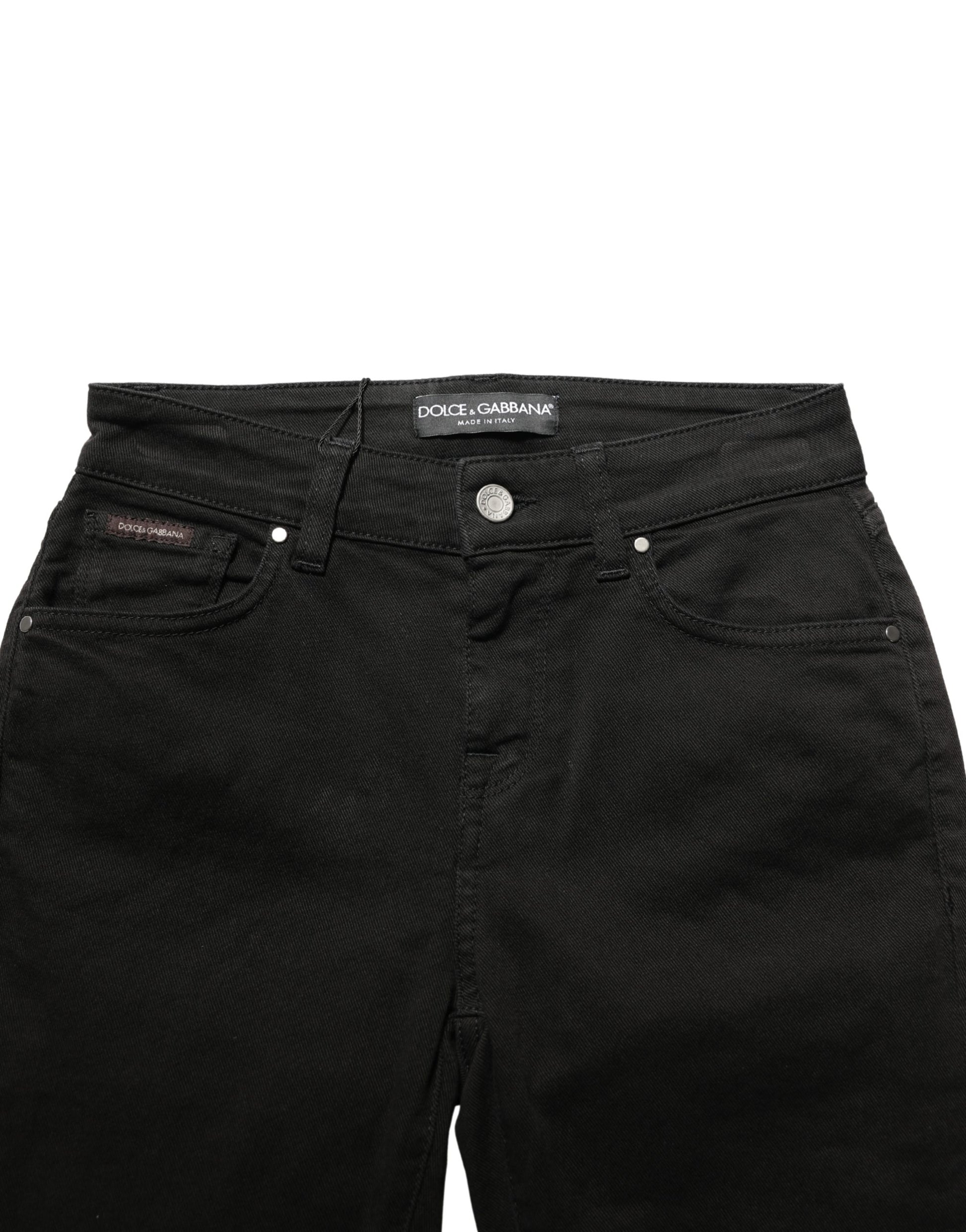 Dolce & Gabbana Black Cotton Stretch Skinny Denim Jeans Dolce & Gabbana
