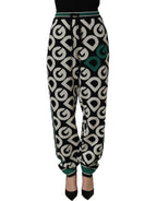 Dolce & Gabbana Black Wool Logo Jogger Sweatpants Pants - Eljoys Fashion 