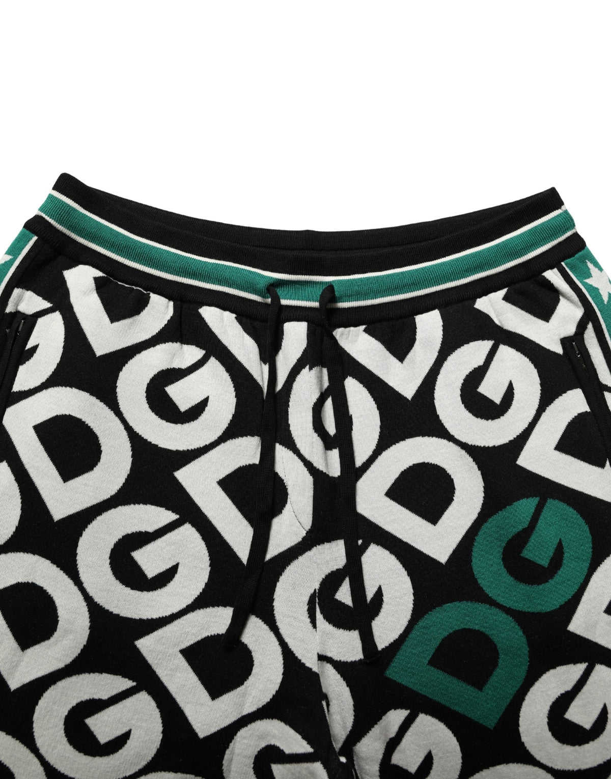 Dolce & Gabbana Black Wool Logo Jogger Sweatpants Pants - Eljoys Fashion 