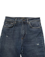 Dolce & Gabbana blue cotton stretch skinny denim trousers with classic five-pocket design and slim fit style.