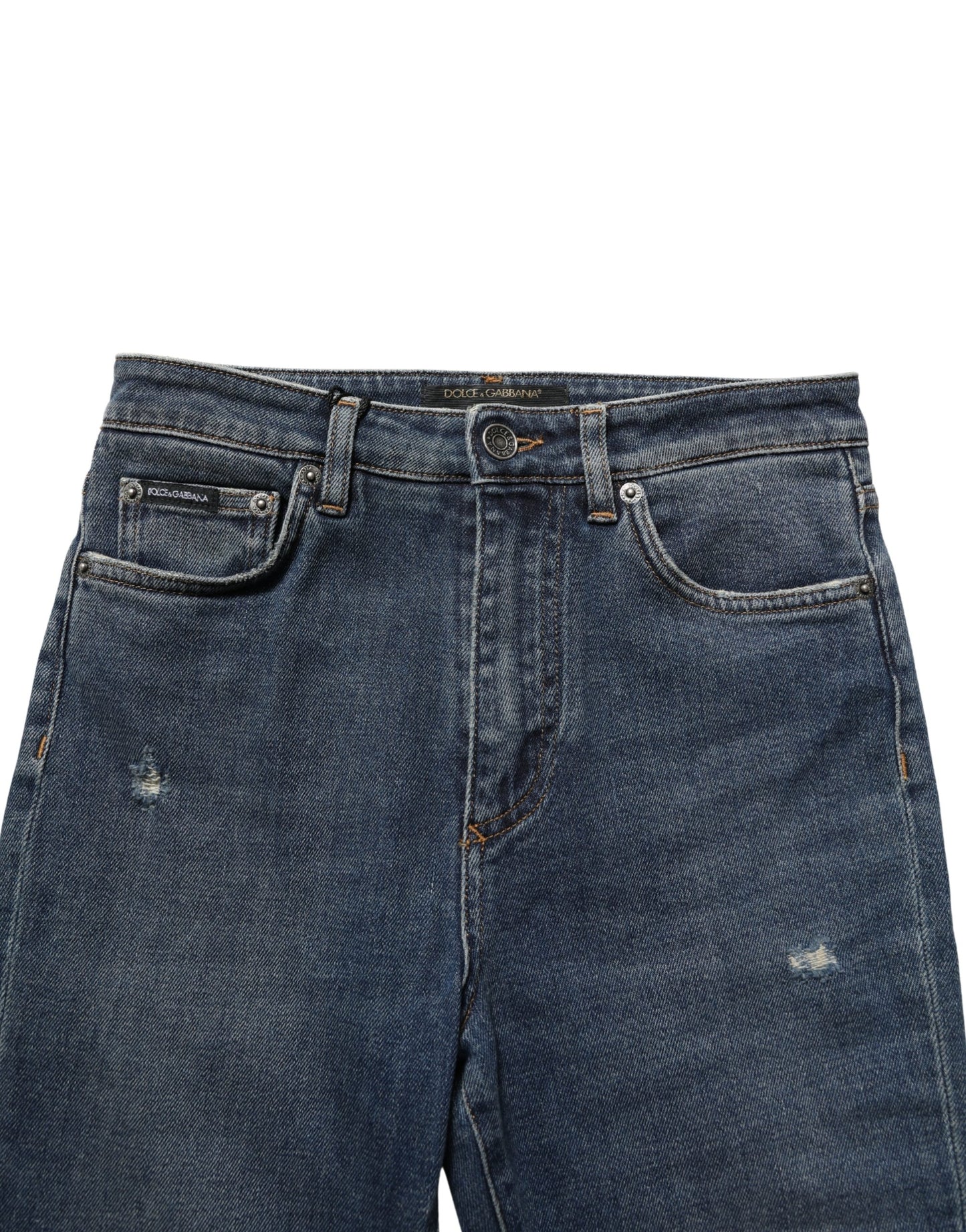 Dolce & Gabbana Blue Cotton Stretch Skinny Denim Trouser Jeans Dolce & Gabbana