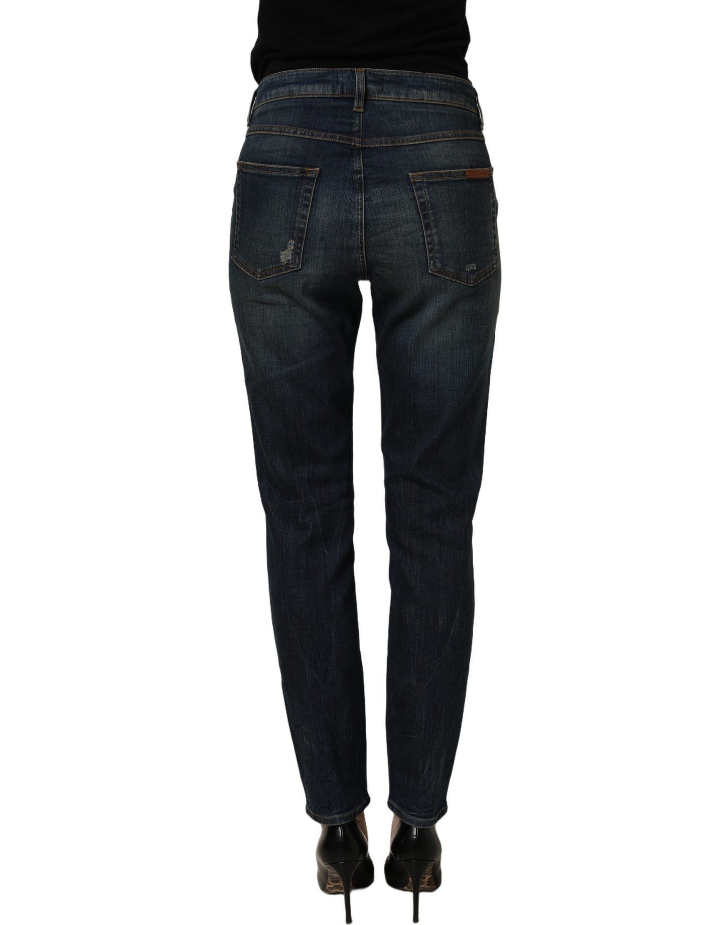 Dolce & Gabbana Blue Cotton Stretch Skinny Denim Jeans Dolce & Gabbana