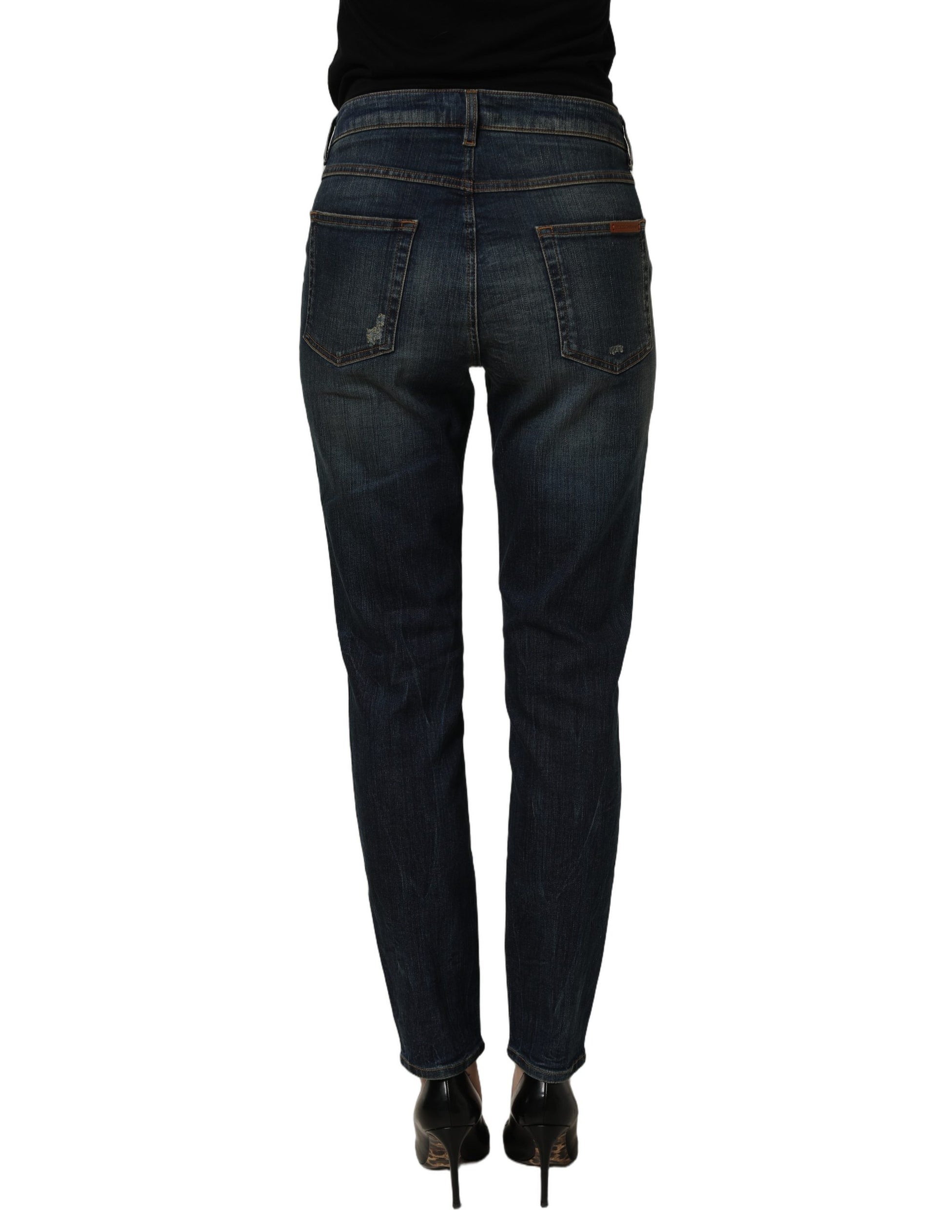 Dolce & Gabbana Blue Cotton Stretch Skinny Denim Jeans Dolce & Gabbana