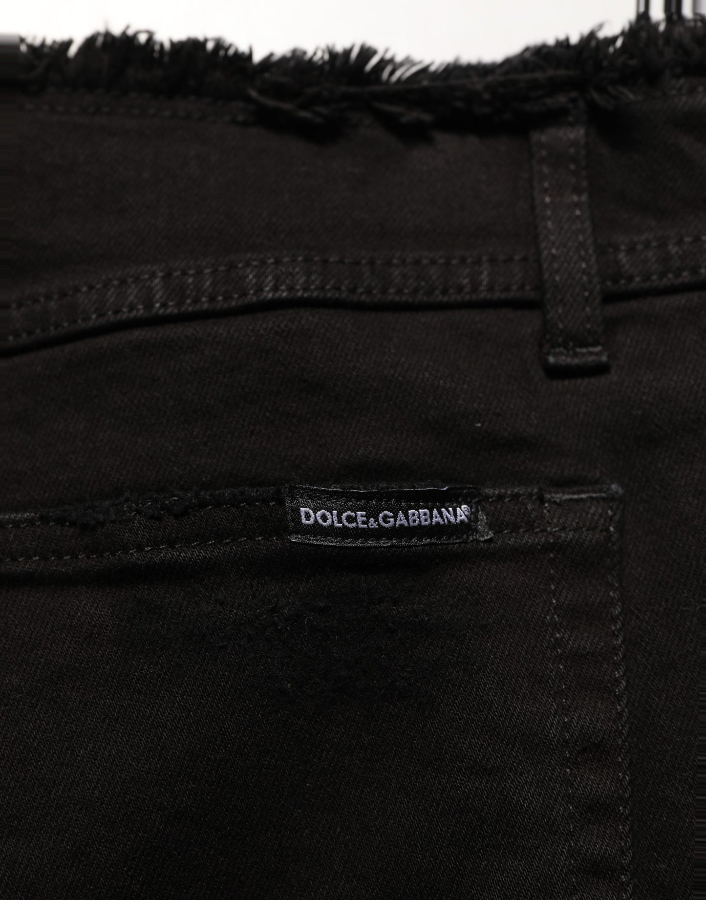 Dolce & Gabbana Black Cotton Skinny Denim Trouser Jeans Dolce & Gabbana