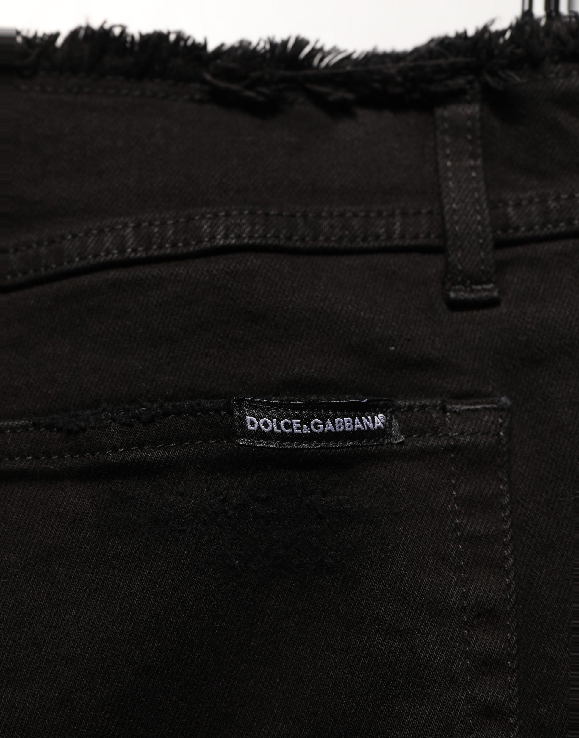 Dolce & Gabbana Black Cotton Skinny Denim Trouser Jeans Dolce & Gabbana