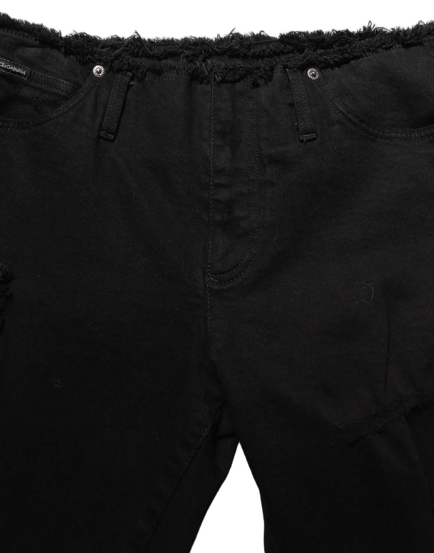 Dolce & Gabbana Black Cotton Skinny Denim Trouser Jeans Dolce & Gabbana