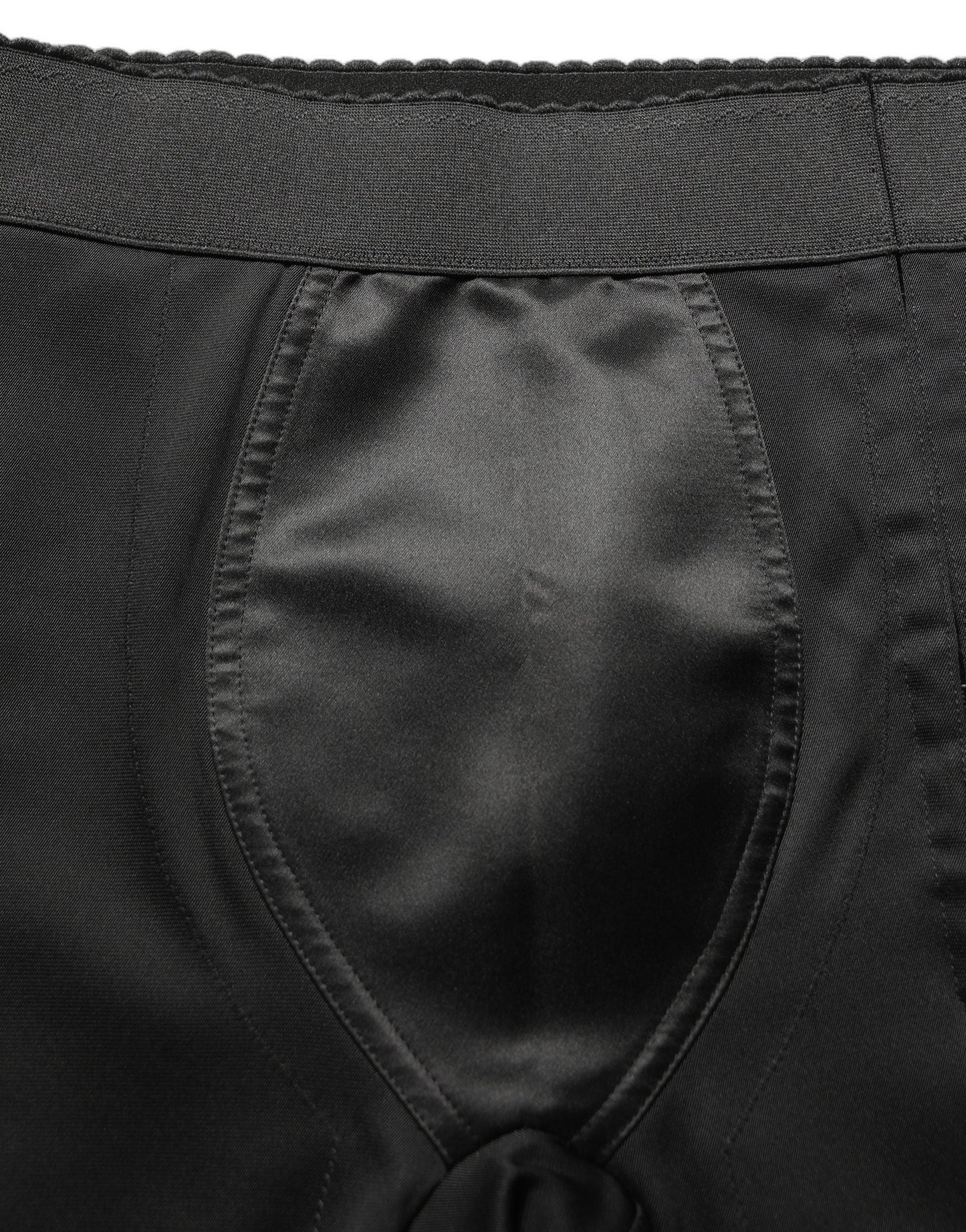 Dolce & Gabbana Black Nylon HighWaist Elastic Waistband Shorts Dolce & Gabbana
