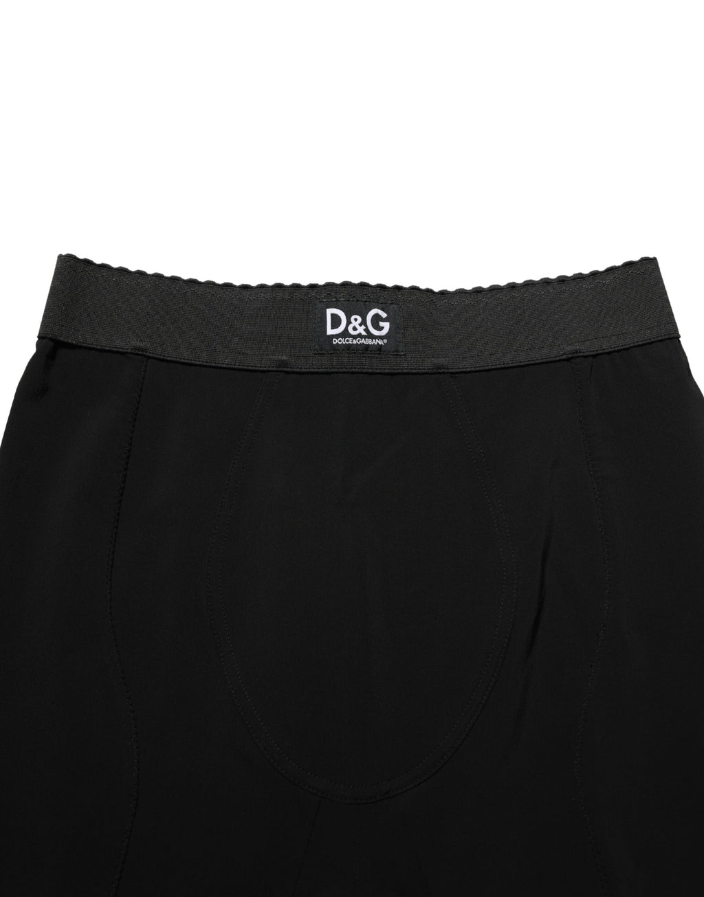 Black viscose high-waist Capri trouser pants by Dolce & Gabbana, featuring a tailored fit and classic style.