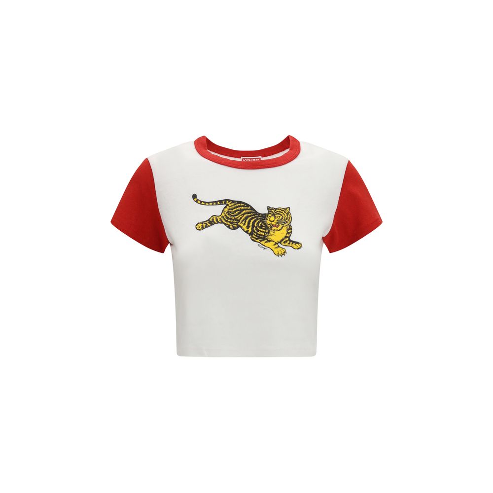 Kenzo white cotton sportswear featuring a comfortable fit with the brand's logo on the front, ideal for casual athletic wear.