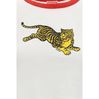 Kenzo white cotton sportswear top featuring a comfortable fit and casual style, ideal for active and everyday wear.
