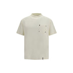 White Cotton T-Shirt by Palm Angels featuring a classic crew neck and relaxed fit, made from soft, breathable cotton fabric.