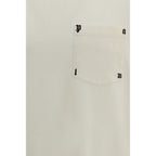 White Cotton T-Shirt by Palm Angels with logo print, casual fit, and soft fabric, displayed flat on a white background.