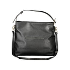 Mario Valentino Nero polyurethane women's bag showing sleek black design with top handles and gold-tone hardware.