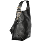 Mario Valentino Nero polyurethane women's bag with sleek design and shoulder strap, featuring a modern, stylish look.