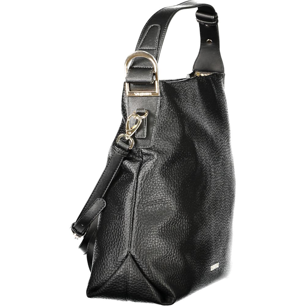 Mario Valentino Nero polyurethane women's bag with sleek design and shoulder strap, featuring a modern, stylish look.
