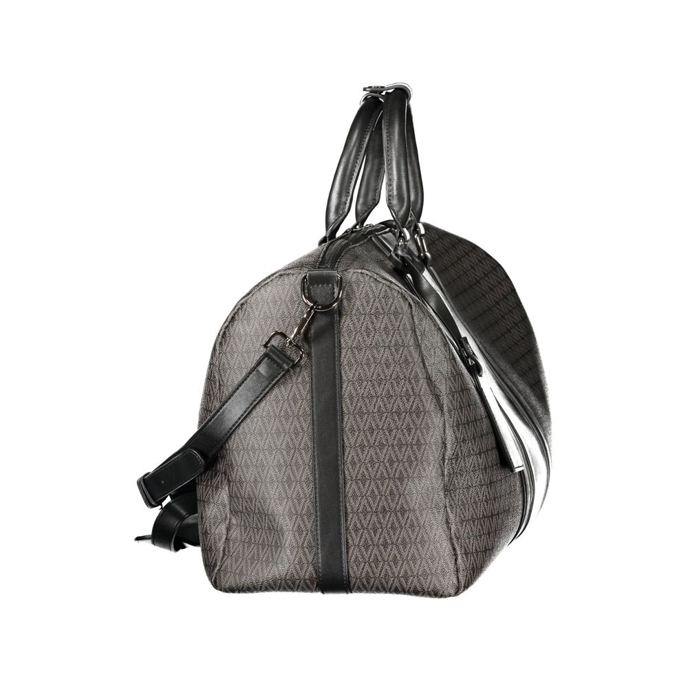 Black Mario Valentino women's bag made of polyurethane with stylish design and top handle, suitable for everyday use.