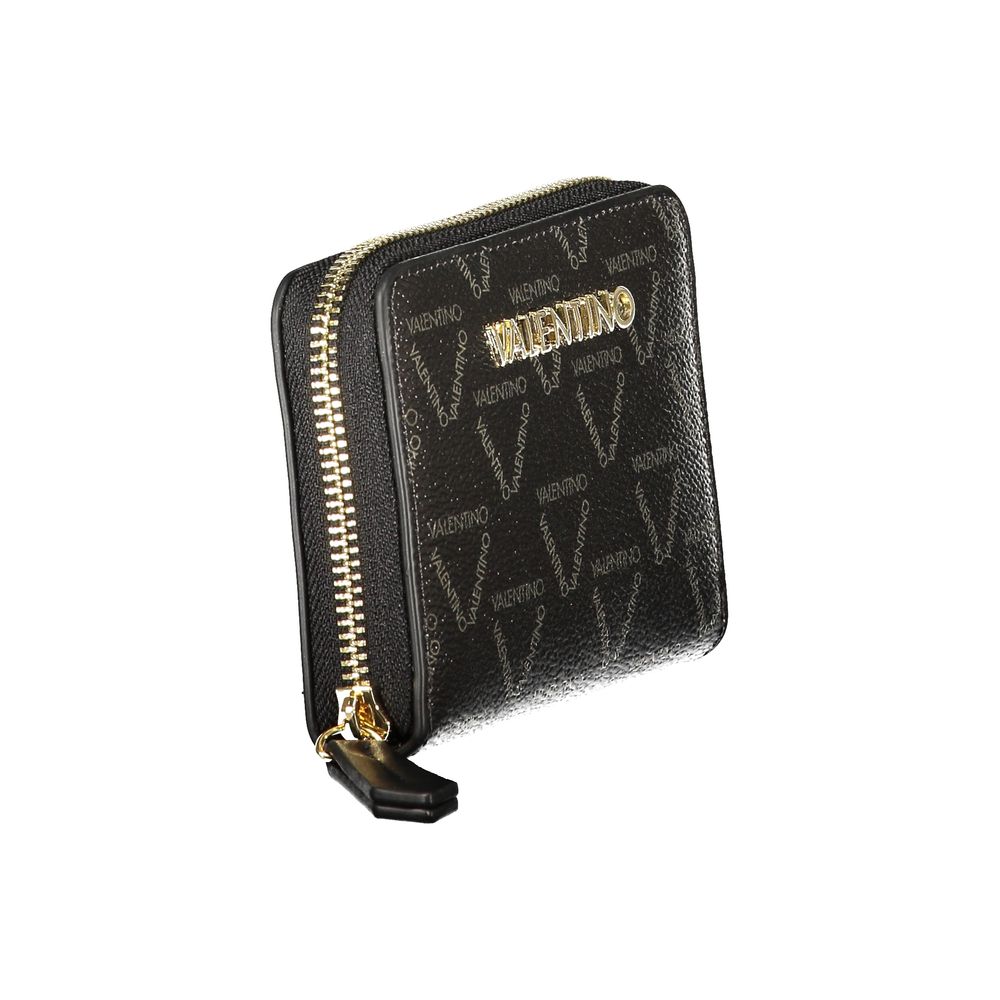Mario Valentino Black Polyurethane Women's Wallet - Eljoys Fashion 