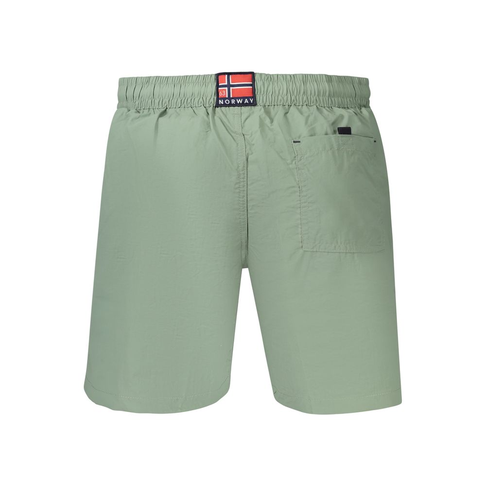 Green Norway 1963 men's swimwear made from Poliammide fabric, featuring a sleek design perfect for swimming and beachwear.