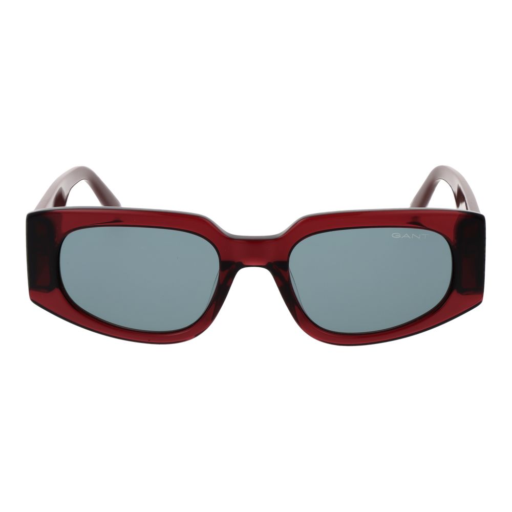 Gant burgundy acetate sunglasses with rounded frames and dark lenses, stylish eyewear accessory.