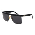 Max Mara black stainless steel sunglasses with sleek frames and dark tinted lenses.