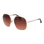 Max Mara rose gold metal sunglasses with sleek frame and tinted lenses, stylish eyewear accessory.