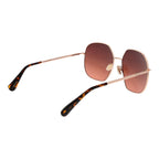 Max Mara rose gold metal sunglasses with round frames and tinted lenses, stylish accessory for sun protection.