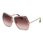 Max Mara gold metal sunglasses with sleek frame and tinted lenses, stylish accessories for sun protection and fashion.