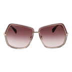 Max Mara gold metal sunglasses with sleek frame and tinted lenses, stylish accessory for sun protection.