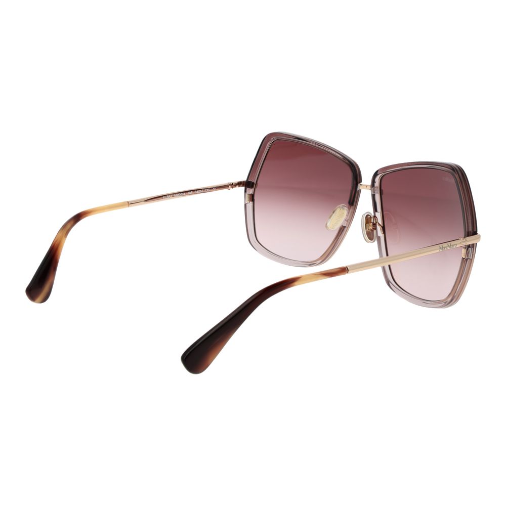 Max Mara gold metal sunglasses with sleek frame and tinted lenses, stylish accessory for sun protection and fashion.