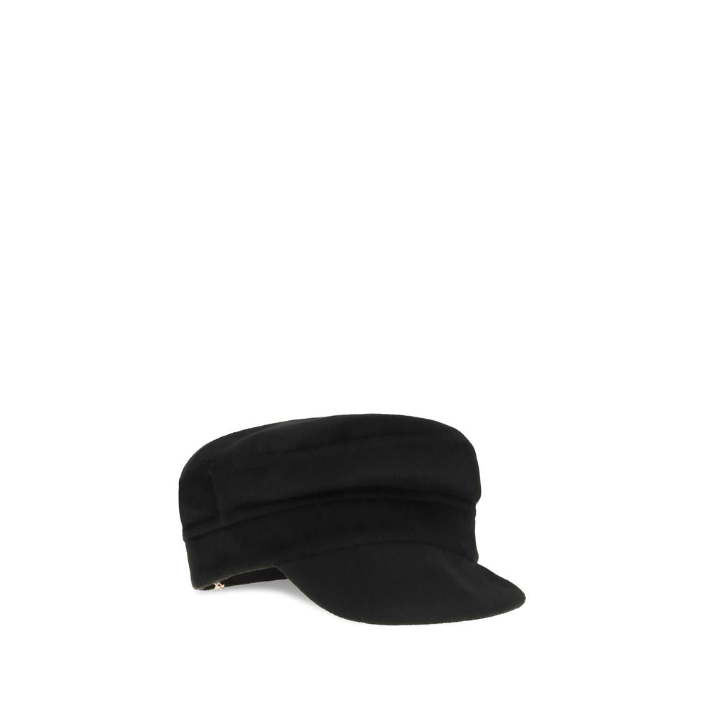 P.A.R.O.S.H. Black Wool Oves Aries Cap Baseball Hat