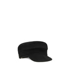 P.A.R.O.S.H. Black Wool Oves Aries Cap Baseball Hat