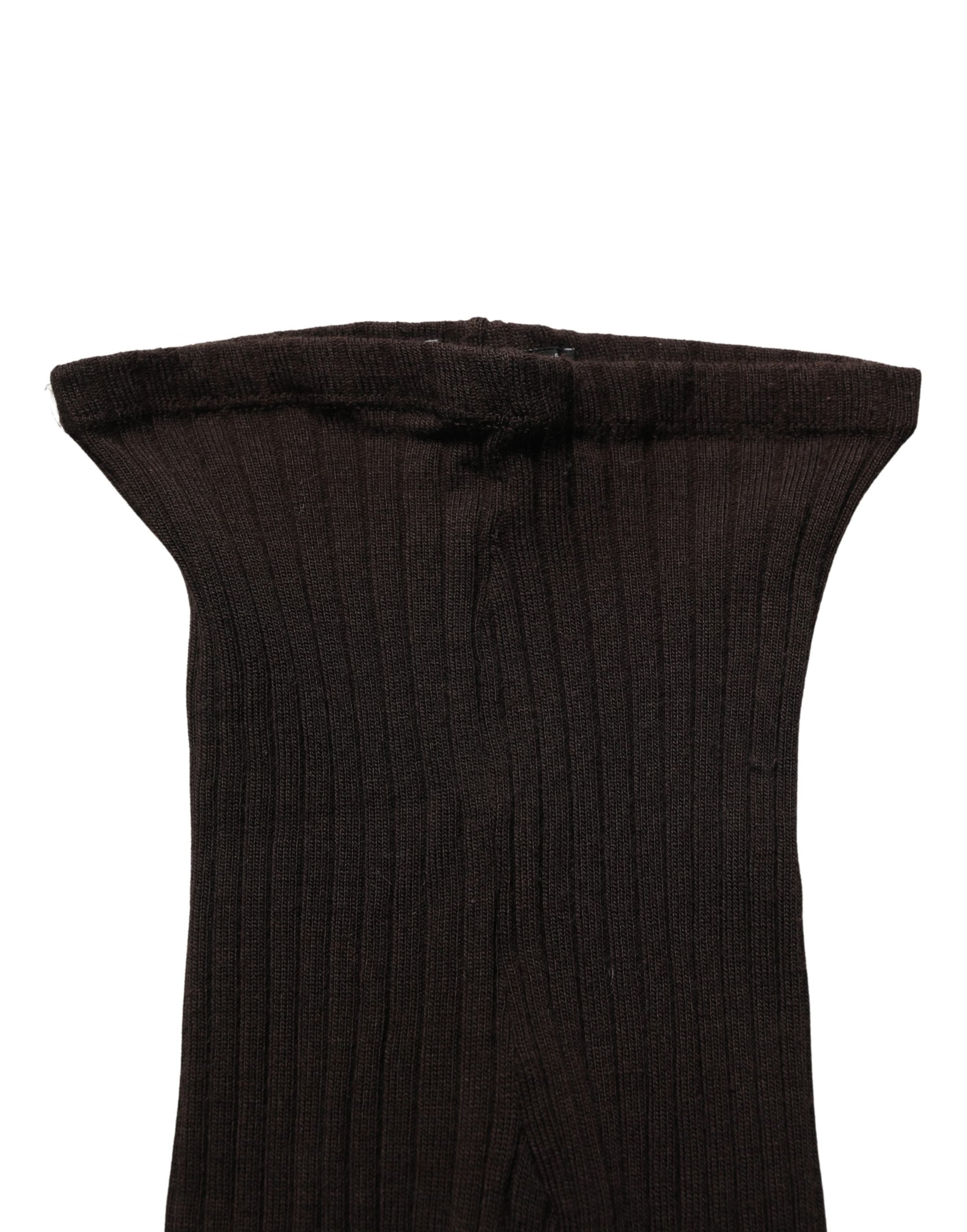 Dolce & Gabbana Black Wool Tights Stocking Pantyhose One Size Socks Dolce & Gabbana