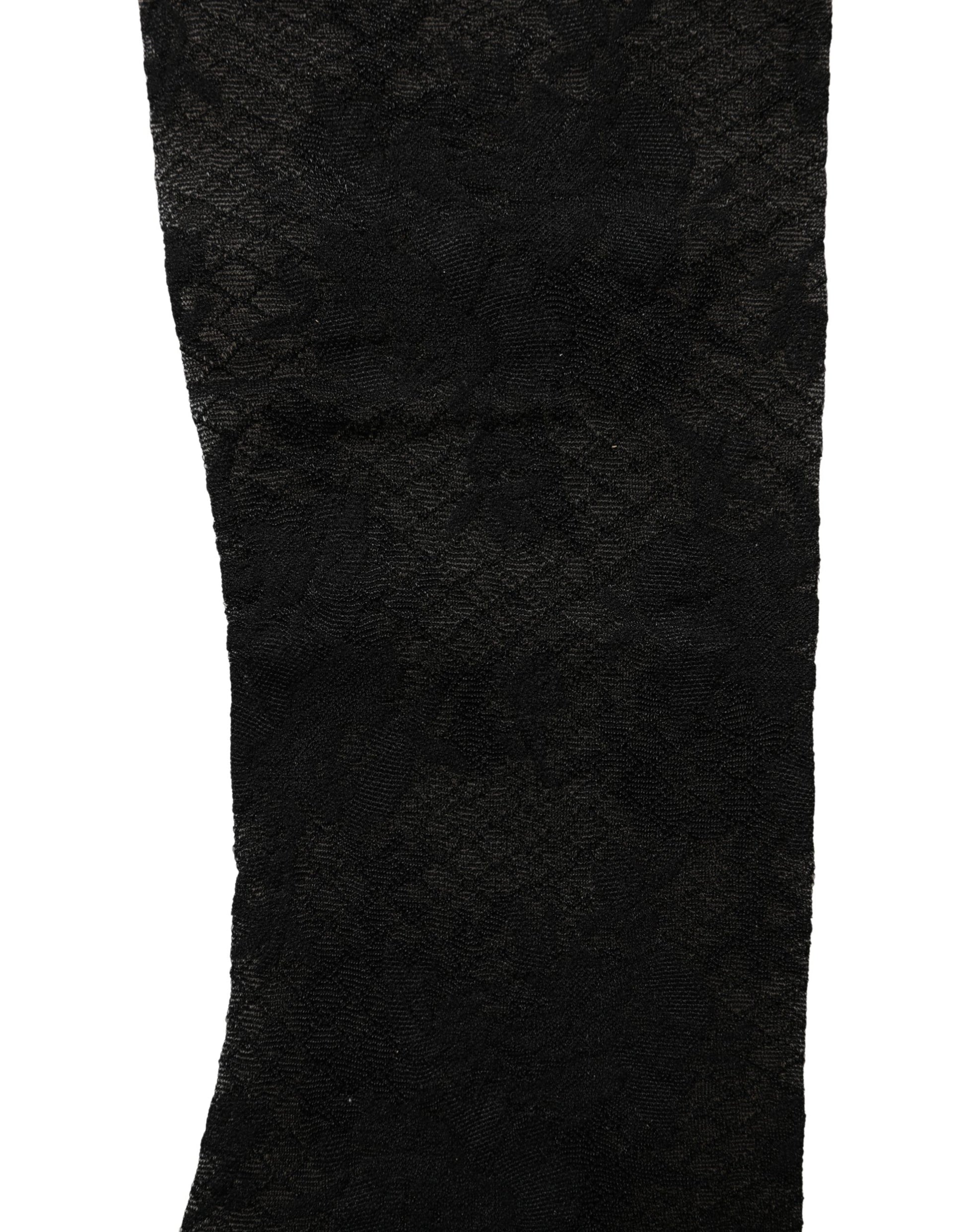 Dolce & Gabbana Black Floral Lace Nylon Stretch Stockings Socks Dolce & Gabbana