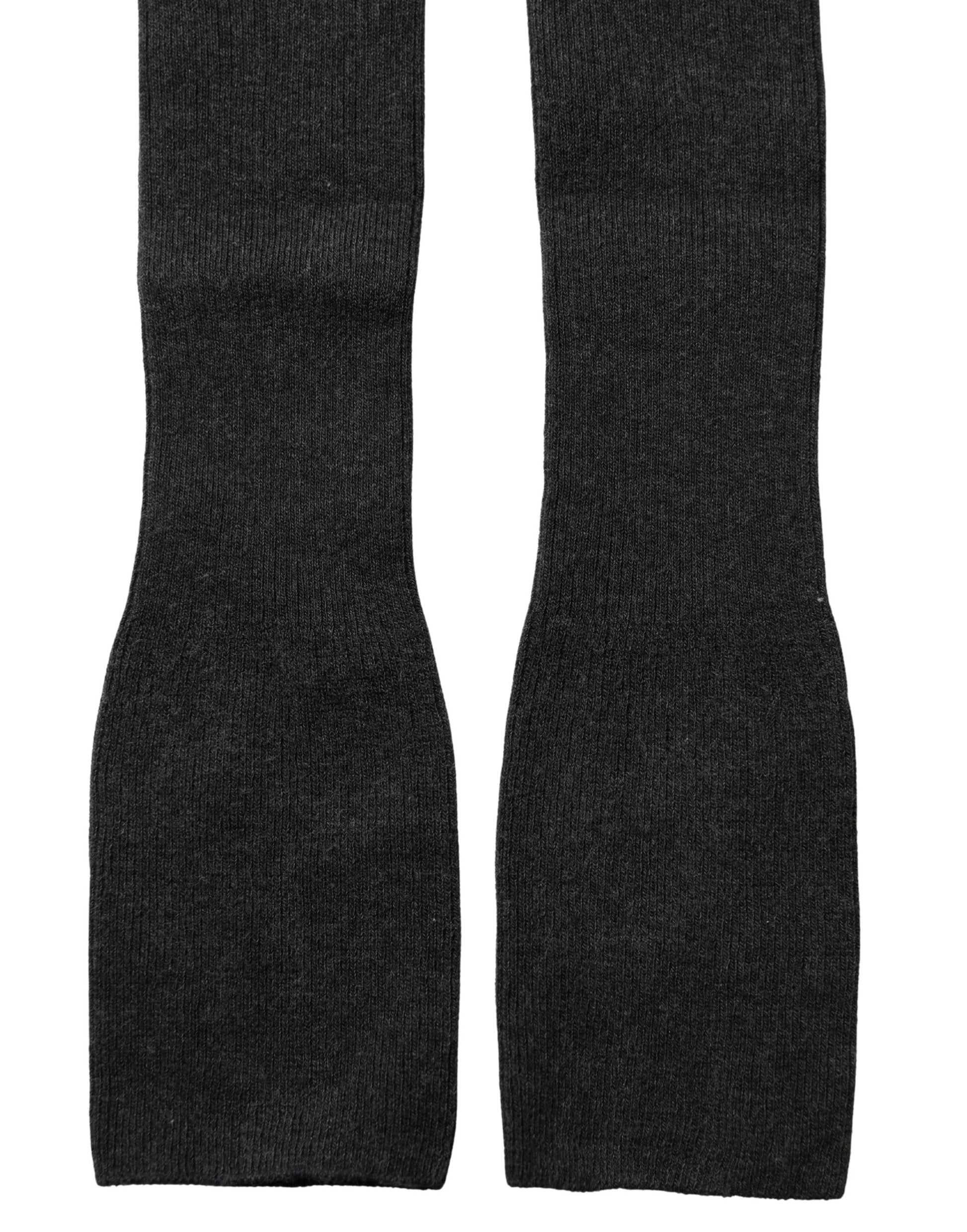 Dolce & Gabbana Gray Cotton Tights Stocking Pantyhose Socks Dolce & Gabbana