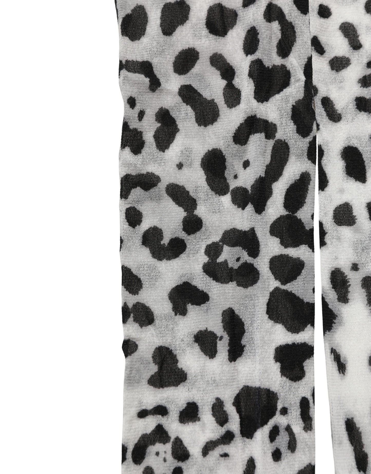 Dolce & Gabbana Gray Leopard Nylon Tights Stocking Pantyhose Socks Dolce & Gabbana