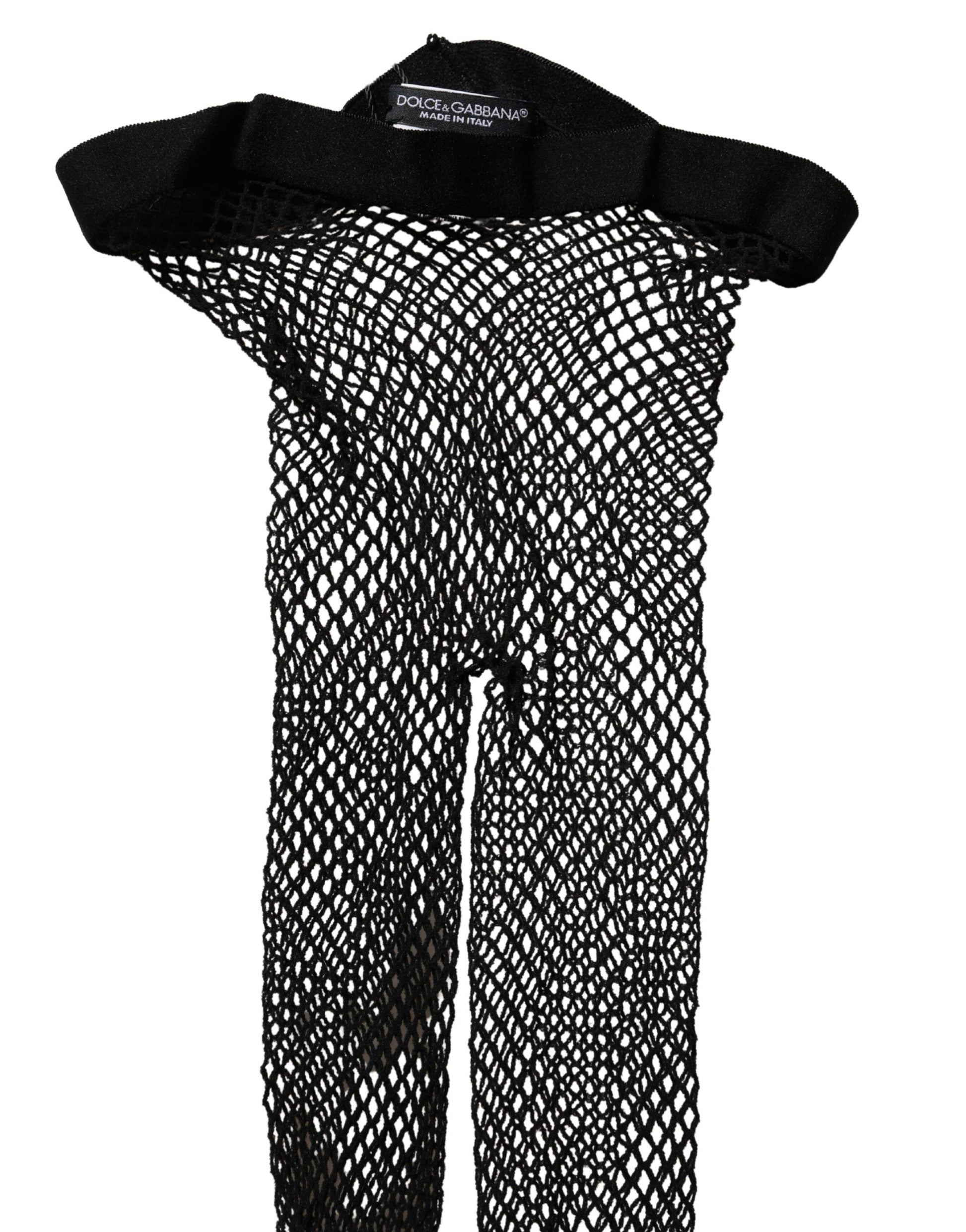 Dolce & Gabbana Black Fishnet Nylon Tights Stocking Pantyhose Socks Dolce & Gabbana