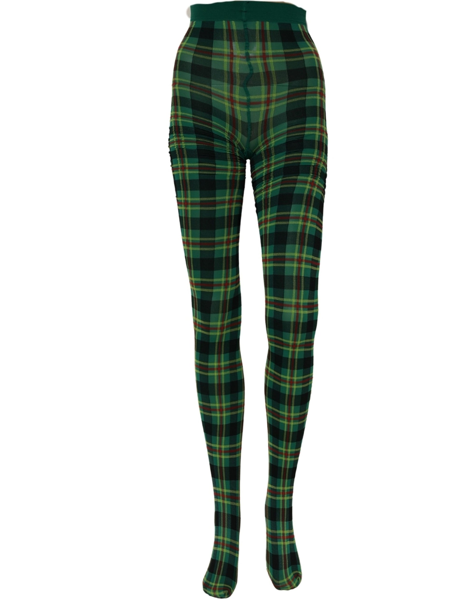Dolce & Gabbana Multicolor Plaid Tights Stocking Pantyhose Socks Dolce & Gabbana